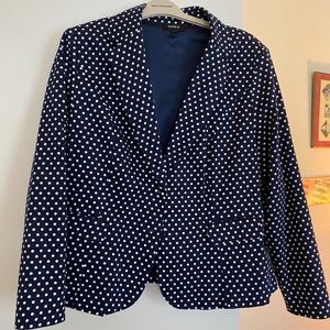 Polka Dot Blazer - blue & white - Torrid (size 3)